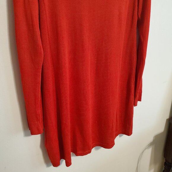 APT 9 Long Tunic Red Sweater with Metallic Threading Large - Picture 6 of 16